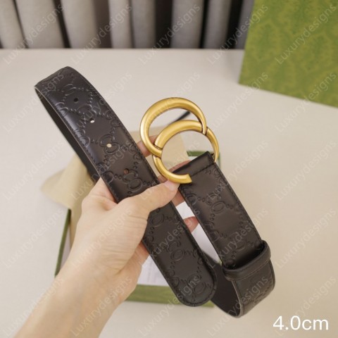 Luxury Genuine Leather Designer Belt with Bronze Silver Snake Buckle - Unisex