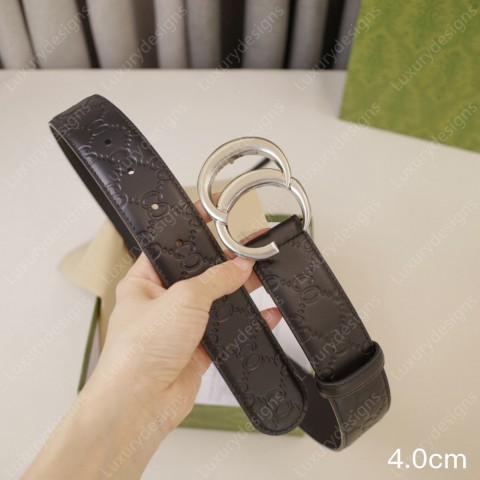 Luxury Genuine Leather Designer Belt with Bronze Silver Snake Buckle - Unisex