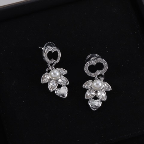 Delicate Charm Earrings in Silver with 18K Gold Plating for Women