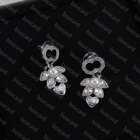Delicate Charm Earrings in Silver with 18K Gold Plating for Women