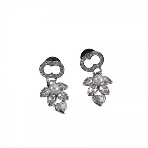 Delicate Charm Earrings in Silver with 18K Gold Plating for Women
