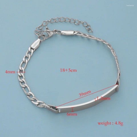 Stainless Steel Charm Bracelets for Baby Boy Girl, Custom Name Bar ID Baptism Gift
