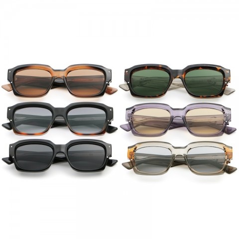Steampunk Square Sunglasses for Men and Women - Anti-UV400 Protection, Casual Design, PC Frame, Mix Color Lenses