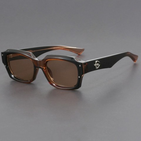 Steampunk Square Sunglasses for Men and Women - Anti-UV400 Protection, Casual Design, PC Frame, Mix Color Lenses