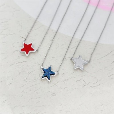 Crystal Star Necklace Earrings Set