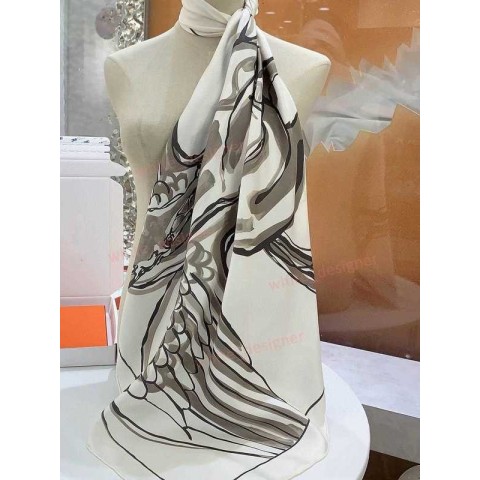 Luxury Women's Pashmina Scarf with Free Flying Horse Design