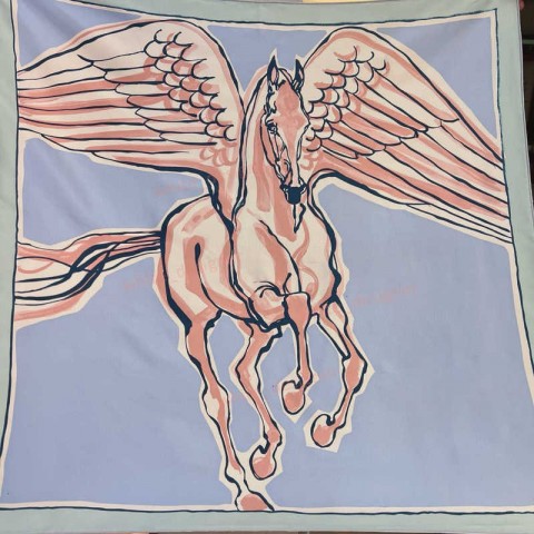 Luxury Women's Pashmina Scarf with Free Flying Horse Design