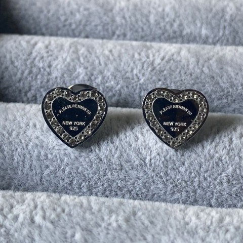 Shiny Girls AAA Quality 18k Gold Plated Heart Stud Earrings for Women