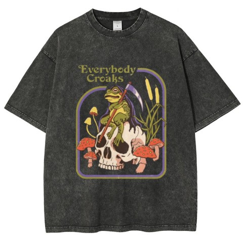 Luxury Cotton Blend T-Shirts for Men - Casual Gothic Print Tee