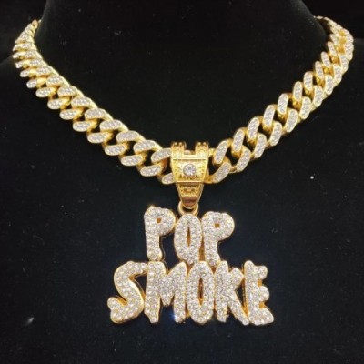 Iced Out Hip Hop Rapper Pendant Necklace for Men Women