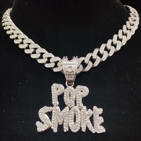 Iced Out Hip Hop Rapper Pendant Necklace for Men Women