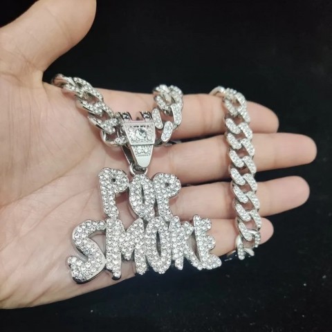 Iced Out Hip Hop Rapper Pendant Necklace for Men Women