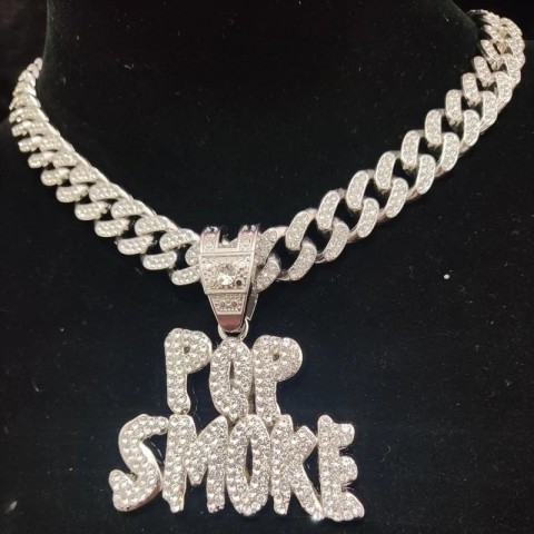 Iced Out Hip Hop Rapper Pendant Necklace for Men Women