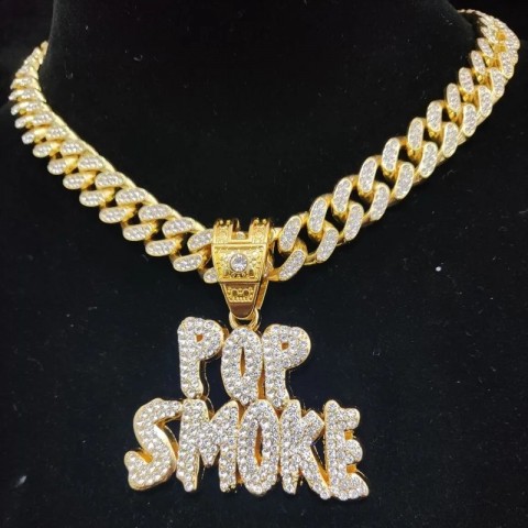 Iced Out Hip Hop Rapper Pendant Necklace for Men Women