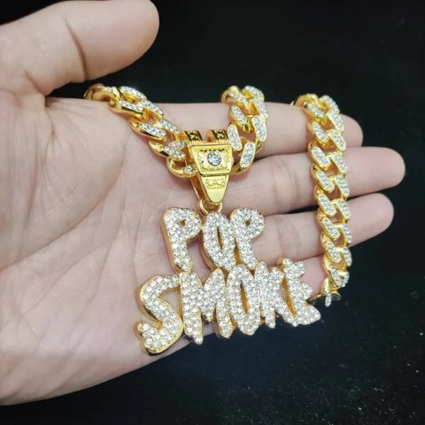 Iced Out Hip Hop Rapper Pendant Necklace for Men Women