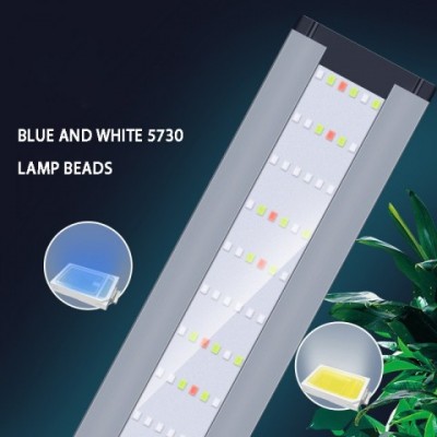 Aquarium LED Light - Ultra-Thin Aluminum Alloy Bracket Light for Fish Tank & Plant Growth