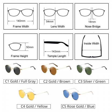 Ralferty Men's Anti-UVA/UVB Clip-On Glasses Kit