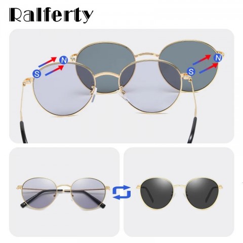Ralferty Men's Anti-UVA/UVB Clip-On Glasses Kit
