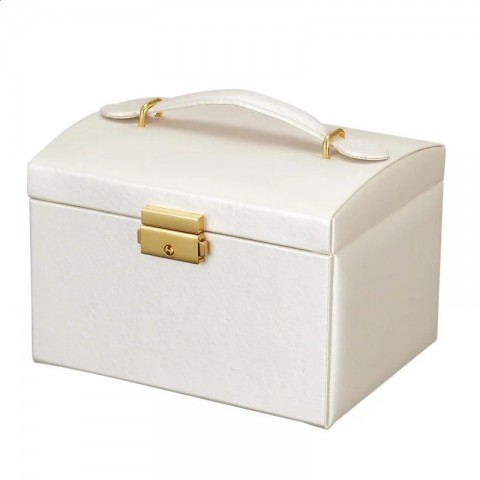 PU Leather Multi-Layer Jewelry Storage Box for Women's Accessories