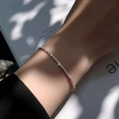 2024 New Fashion Stainless Steel Shiny Bracelet for Women's Wedding and Party