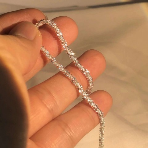 2024 New Fashion Stainless Steel Shiny Bracelet for Women's Wedding and Party
