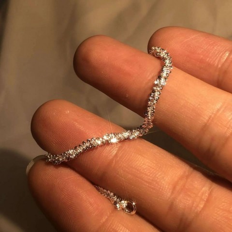 2024 New Fashion Stainless Steel Shiny Bracelet for Women's Wedding and Party