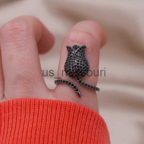 South Korea Fashion 14K Gold Plated Rose Zircon Band Ring for Women