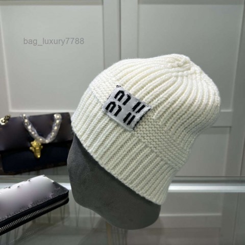 Women's Stylish Winter Beanie Hat with Letter Embroidery