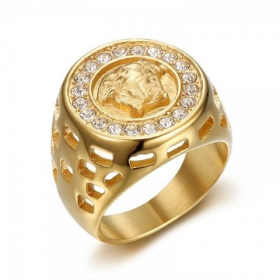 Brand Titanium Medusa Design Ring for Unisex