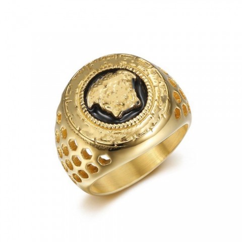 Brand Titanium Medusa Design Ring for Unisex