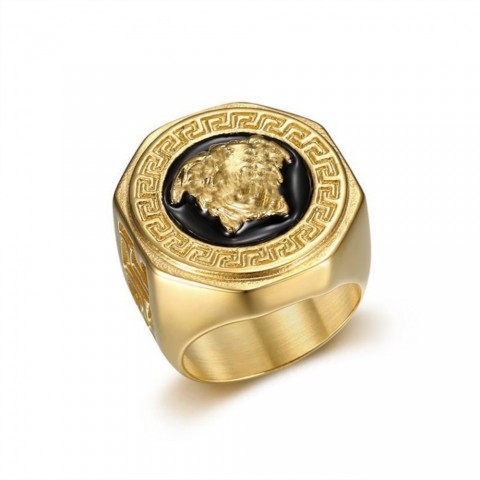 Brand Titanium Medusa Design Ring for Unisex