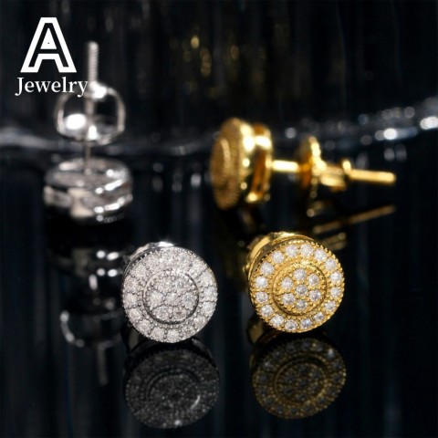Luxury VVS Mosan Stud Earrings in S925 Sterling Silver for Women