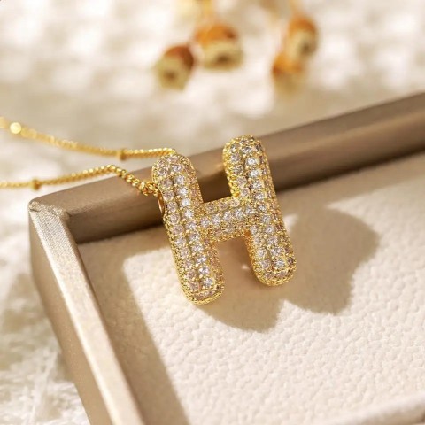 RAKOL Women's Stylish Copper Gold Plated Zircon Pendant Minimalist Necklace 26 AZ