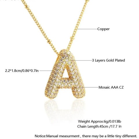 RAKOL Women's Stylish Copper Gold Plated Zircon Pendant Minimalist Necklace 26 AZ