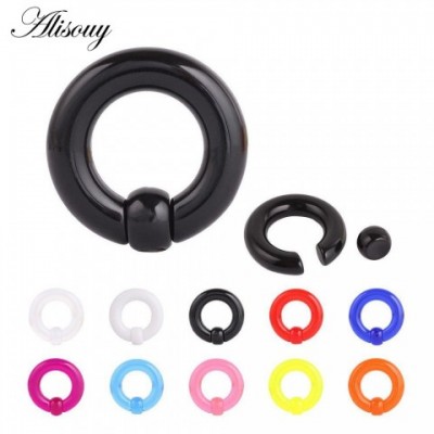 Alisouy Unisex Acrylic Tongue Ring, Gothic Punk Style, Clip-On Fake Piercing
