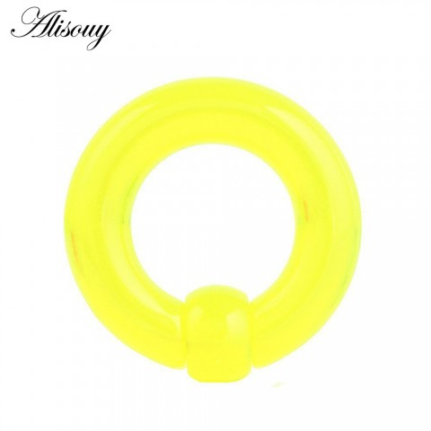 Alisouy Unisex Acrylic Tongue Ring, Gothic Punk Style, Clip-On Fake Piercing