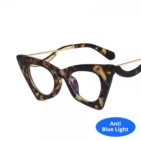 LITTLE JUNE Women's Retro Anti-Blue Light Cat Eye Sunglasses SG620