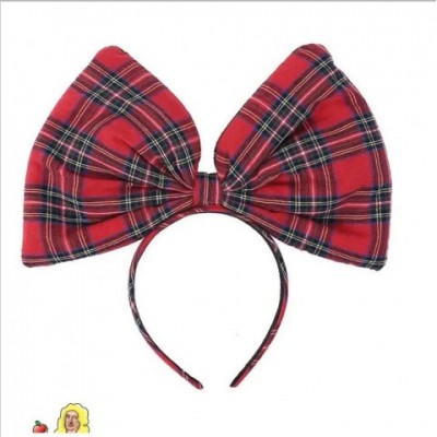 Christmas Plaid Big Bow Hair Clip Set - 30 Pieces British Style Barrettes for Girls