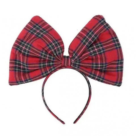 Christmas Plaid Big Bow Hair Clip Set - 30 Pieces British Style Barrettes for Girls