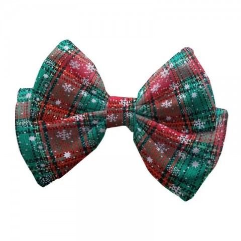 Christmas Plaid Big Bow Hair Clip Set - 30 Pieces British Style Barrettes for Girls
