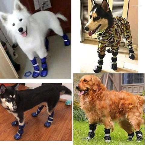 Benepaw Durable Waterproof Pet Boots - Medium to Large Size, Winter Comfort & Reflective Safety