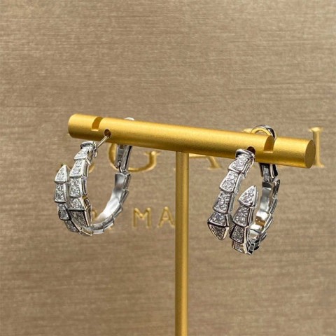 Snake Charm Stud Earrings 18K Gold Plated for Women