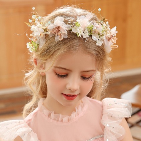 Amazon Children Bridal Accessories Mori Girl Hair Band Wreath Headdress