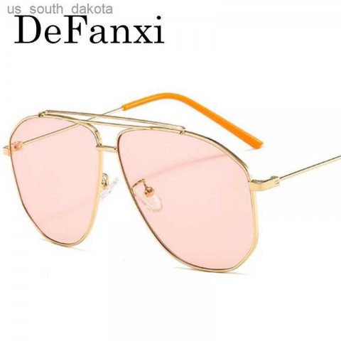 Ins Trendy Oversized Pilot Sun Glasses for Women | Lightweight Metal Frame | UV380 Protection | New 2022