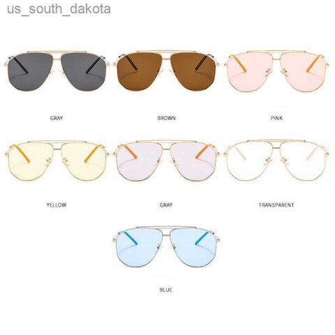 Ins Trendy Oversized Pilot Sun Glasses for Women | Lightweight Metal Frame | UV380 Protection | New 2022