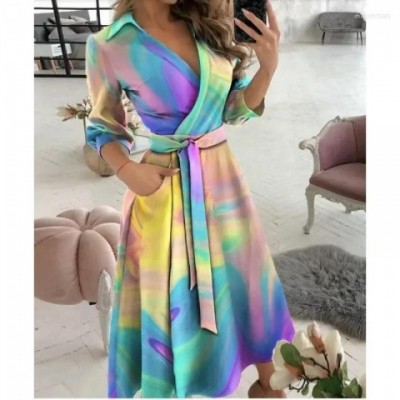Women's Stylish Long Sleeve V-neck Blouse with Elegant Print