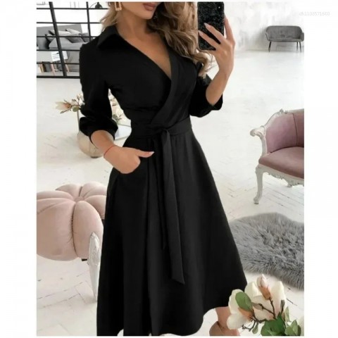 Women's Stylish Long Sleeve V-neck Blouse with Elegant Print