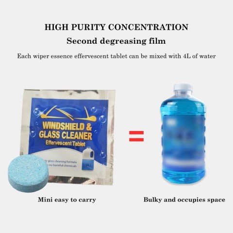 Car Antifreeze Windshield Washer Effervescent Tablets - Concentrated for Superior Cleaning