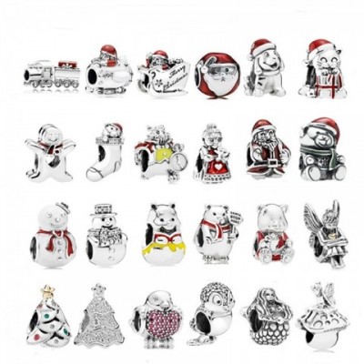 Pandora Compatible 925 Sterling Silver Fashion Charms, Beads for Women, Animal, Christmas, Train Themes