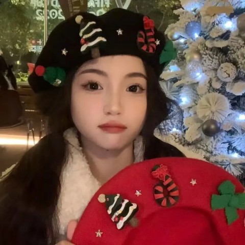 Y2K Beret Cap Women's Winter Wool Tweed Christmas Warm Fashion Party Hat 241009
